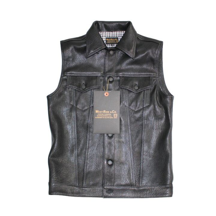楽天市場】WEST RIDE ウエストライド DEAN BKG1 レザーベスト メンズ 
