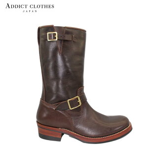 ADDICT CLOTHES アディクトクローズ AB-01H-ST HORSEHIDE ENGINEER BOORTS STANDARD BROWN ホースハイド エンジニア ブーツ スタンダード メンズ メンズブーツ アメカジ addict clothes