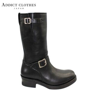 ADDICT CLOTHES アディクトクローズ AB-01H-ST HORSEHIDE ENGINEER BOORTS STANDARD BLACK ホースハイド エンジニア ブーツ スタンダード メンズ メンズブーツ アメカジ addict clothes