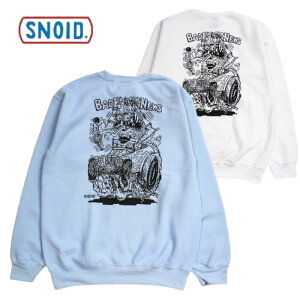 SNOID BAD NEWS Crew neck SWEAT �X�m�C�h �o�b�h�j���[�X �N���[�l�b�N �X�E�F�b�g �����Y �g���[�i�[ ���N��