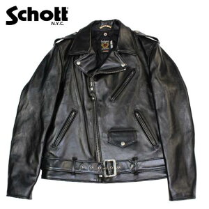 Schott �V���b�g 613UHT HORSEHIDE ONESTAR TALL�@�z�[�X�n�C�h �����X�^�[ �g�[�� ���C�_�[�X ���U�[�W���P�b�g �����Y �A�E�^�[ �H�D�� �o�C�J�[ ���C�_�[ �� �u���b�N