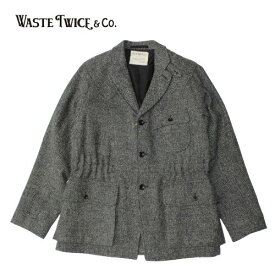 WASTE-TWICE Waste(twice) ウエストトワイス TWEED SAFARI JACKET WT-12aw-jkt05　ツイードサファリジャケット