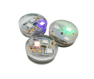 4027 PPLS �����^LED�U���_���~�j���C�g �ی^RGB���� �d�r���� ���a1.6cm 8�b�_�� 25��