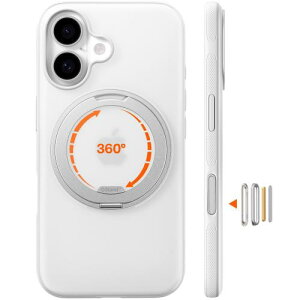 TORRAS iPhone 16 �p �P�[�X �J�����R���g���[���{�^���t���J�`�J�`�E���@�\360�x��]�X�^���h �c�����Ή� �}�O�l�b�g���� MagSafe�Ή� �ČRMIL�K�i�ϏՌ� �����O �w��h�~ ���ϖh�~ �}�O�Z�[�t�Ή�