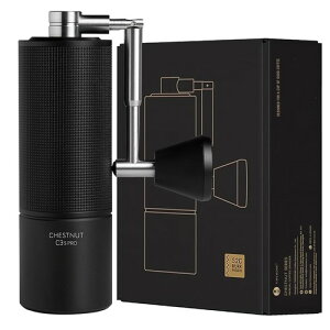 TIMEMORE C3S Pro�R�[�q�[�~���蓮�^�C�����A CNC�X�e�����X�|�~���`�o���e��25�O�����A���������\�Ȑݒ�A�_�u���x�A�����O�� �ʒu���ߗ��s�A�L�����v�A�M�t�g�`�F�X�i�b�g�͂�����Coffee Gri