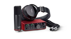 Focusrite Scarlett Solo Studio ��4���� USB�I�[�f�B�I�C���^�[�t�F�[�X �o���h�� �\���O���C�^�[ �M�^���X�g �{�[�J���X�g�p �R���f���T�[�}�C�N�ƃw�b�h�t�H���t�� �^��/�\���O���C�e�B���O/�|�b