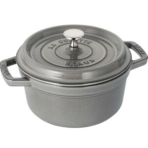 �ő�30���Ԃ������Ώہ@staub �X�g�E�u �u �s�R �R�R�b�g ���E���h �O���[ 20cm �v ���� ���� �z�[���[ �� IH�Ή� La Cocotte Round 40509-304