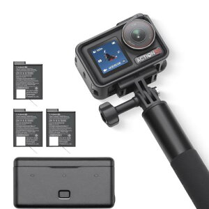DJI Osmo Action 5 Pro �A�h�x���`���[�R���{ �A�N�V�����J����4K 1/1.3�C���`�Z���T�[�t�� 12���Ԃ̒����ԋ쓮�o�b�e���[�i3�j ��u���␳ �f���A��OLED�^�b�`��� �h�� ���s vlog �J���� �E�F�A��
