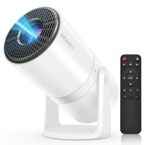 WISHOLY �v���W�F�N�^�[ �ƒ�p Android TV���ځE�d���t�H�[�J�X�v���W�F�N�^�[ ���^ 27000LM 270°��] �Ղ낶�������[ �ƒ�p ���^ 4K�Ή� WiFi6 ������`�␳ Blue