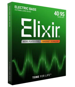 Elixir �G���N�T�[ �x�[�X�� NANOWEB �j�b�P�� Long Scale Super Light .040-.095#14002