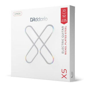 D'Addario �_�_���I �G���L�M�^�[�� XS �R�[�e�B���O�� �j�b�P�� Light Top/Heavy Bottom .010-.052 XSE1052-3P 3set����p�b�N