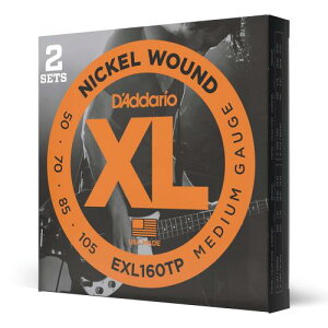 D'Addario �_�_���I �x�[�X�� �j�b�P�� Long Scale .050-.105 EXL160TP 2set�p�b�N