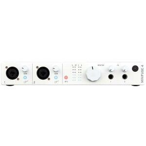 Arturia �A�[�g���A ���y����\�t�g�t�� 4�C��4�A�E�g �I�[�f�B�IMIDI�C���^�[�t�F�C�X MiniFuse 4 �z���C�g