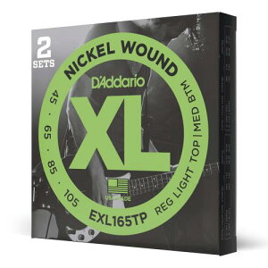 D'Addario �_�_���I �x�[�X�� �j�b�P�� Long Scale .045-.105 EXL165TP 2set�p�b�N