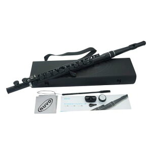 NUVO �k�[�{ �v���X�`�b�N���Ǌy�� �t���[�g C�� Student Flute 2.0 �X�`���[�f���g�t���[�g Black/Black N230SFBK [��p�Z�~�n�[�h�P�[�X�t��]