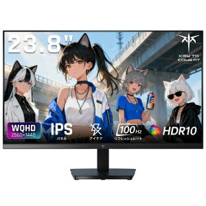 KEY TO COMBAT 24�C���` ���j�^�[ WQHD(2560×1440) 100Hz IPS�p�l�� �u���[���C�g�y�� FreeSync G-Sync �`���g�\�ŊȒP�ݒu �I�t�B�X&�J�W���A���Q�[�~���O�Ή� 122%sRGB 99% DCI-P3 ���F��Ή� PC���j�^�[ HDMI 2
