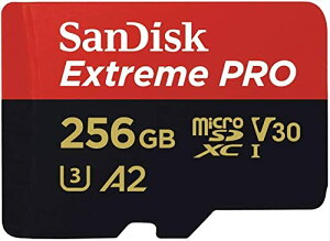 microSDXC 256GB SanDisk Extreme PRO SDSQXCD-256G-GN6MA R:200MB/s W: 140MB/s UHS-I U3 V30 4K Ultra HD A2 Compatible with SD Adapter Included [���s�A���i]