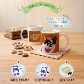【好きな写真で作ろう！送ろう！】うちの子オリジナル 毎日使いたい マグカップ ギフト レゼント 犬猫 うちの子 犬 猫 名前入り ペット 写真 入りマグカップ オリジナル 写真グッズ 記念日 景品 ノベルティ ペットの写真で作れる グッズ うちの子グッズ ペットマグカップ