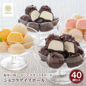 銀座京橋 レ ロジェ エギュスキロール ショコラアイスボール 送料無料 | チョコ ショコラ アイス 詰め合わせ スイーツ プレゼント デザート ギフト お取り寄せ アイスクリーム お取り寄せスイーツ 高級アイス スイーツギフト アイスセット お返し 帰省 ギフト 御祝 御礼