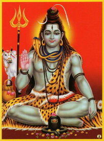 インドの神様 シヴァ神お守りカード×1枚[001]India God【Siva】Small Card (Charm)【創造】【破壊】【再生】【瞑想】【芸術】【ヨーガ】【解脱】