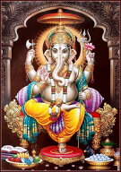 インドの神様 ガネーシャ神お守りカード×1枚[010]ラミネート加工済みIndia God【Ganesa】Small Card (Ch…