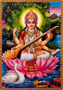 Ch̐_l TX@eB?_J[h×1[003]~l[gHςIndia GodySarasvatizSmall Card (Charm)The card is laminated.yҁzyDzyLzyxzy򉻁zywzymb