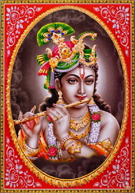 インドの神様 クリシュナ神のお守りカード(小)×1枚[004]India God【krishna】Small Card(charm) 【神聖】【知】【愛】【美】【魅力】【魅了】【お守り】