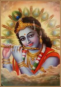 �C���h�̐_�l �N���V���i�_�̂����J�[�h(��)×1��[006]���~�l�[�g���H�ς�India God�ykrishna�zSmall Card(charm)��The card is laminated.�y�_���z�y�m�z�y���z�y���z�y���́z�y�����z�y�����z