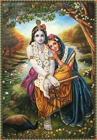 インドの神様 クリシュナ＆ラーダのお守りカード(小)×1枚[013]India God【krishna＆radha】Small Card(charm) 【神聖】【知】【愛】【美】【魅力】【魅了】【お守り】