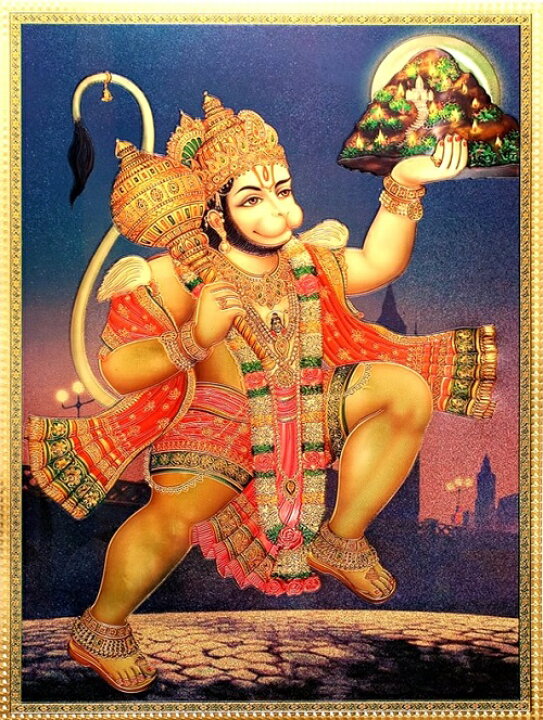 楽天市場 インドの神様 ハヌマーン神お守りカード 1枚 009 India God Hanuman Small Card Charm 猿の神 風の神 戦いの神 インド風水アイテムのｐｒａｎａ