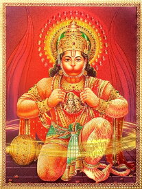 インドの神様 ハヌマーン神お守りカード×1枚[011]India God【Hanuman】Small Card (Charm)【猿の神】【風の神】【戦いの神】