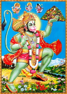 �C���h�̐_�l �n�k�}�[���_�����J�[�h×1��[013]���~�l�[�g���H�ς�India God�yHanuman�zSmall Card (Charm)��The card is laminated.�y���̐_�z�y���̐_�z�y�킢�̐_�z