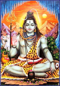 インドの神様 シヴァ神お守りカード×1枚[002]ラミネート加工済みIndia God【Siva】Small Card (Charm)【創造】【破壊】【再生】【瞑想】【芸術】【ヨーガ】【解脱】
