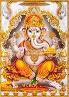 インドの神様 ガネーシャ神お守りカード×1枚[030]ラミネート加工済みIndia God【Ganesa】Small Card (Ch…