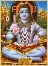インドの神様 シヴァ神お守りカード×1枚[019]India God【Siva】Small Card (Charm)【創造】【破壊】【再生】【瞑想】【芸術】【ヨーガ】【解脱】