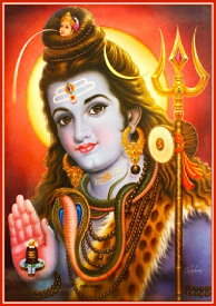 インドの神様 シヴァ神お守りカード×1枚[014]India God【Siva】Small Card (Charm)【創造】【破壊】【再生】【瞑想】【芸術】【ヨーガ】【解脱】