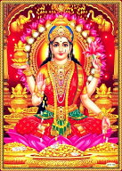 インドの神様 ラクシュミー神お守りカード×1枚[027]ラミネート加工済みIndia God【Laxmi】Small Card (C…