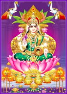 インドの神様 ラクシュミー神お守りカード×1枚[028]ラミネート加工済みIndia God【Laxmi】Small Card (C…