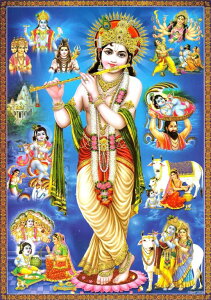 �C���h�̐_�l �N���V���i�_�̂����J�[�h(��)×1��[007]���~�l�[�g���H�ς�India God�ykrishna�zSmall Card(charm)��The card is laminated.�y�_���z�y�m�z�y���z�y���z�y���́z�y�����z�y�����z