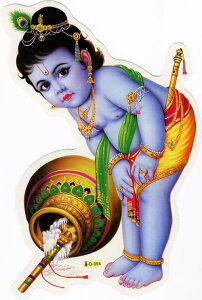 �C���h�̐_�l �N���V���i�_(�c����)�̃X�e�b�J�[(��)×1��[D-094L]India God�ykrishna�zMedium Sticker(charm) �y�_���z�y�m�z�y���z�y���z�y���́z�y�����z�y�����z