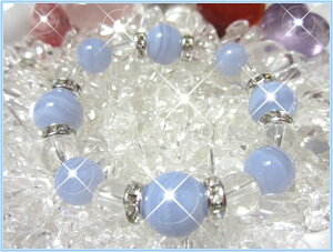 �V�R�΃p���[�X�g�[���u���[���[�X�A�Q�[�g�i��F������j�u���X���b�gPowerStone/GemStone/Blue Lace Agate/bracelet�V�R��/���炢�낵�܂߂̂�/���F/�_�̐�/��Â�/�F��/��������/���S��/�����b�N�X/