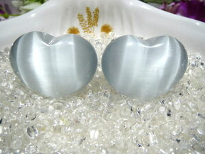 �y�嗱�z�p���[�X�g�[���^���u���l�H�L���b�c�A�C �n�[�g�^ �y��F�zPowerStone/GemStoneCats-eye Heart-Shape Tamble�ySilver�z�y�J�z�y�M���z�y��сz�y���炬�z�y�m���z�y���́z�y�����́z�y��]�z�y