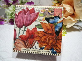 ミッシェルデザインワークス社製シアバターリトルソープ【固形石鹸／1個】チューリップ＆リリーズデリシャスセントの香りMichel Design WorksSheaButter HandSoap【Bar Soap／One Peace】TULIPS AND LILLIESScent：delicious scent