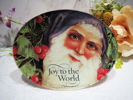 ミッシェルデザインワークス社製ガラス製 ソープディッシュ※ジュエリーディッシュ図柄/描写：ジョイ トゥー ザ ワールドMichel Design WorksGlass Soap Dish※Jewelry DishPattern/Image：Joy to the World