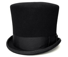 【送料無料】　New York Hat ニューヨークハット #5008 18t Century Topper 18世紀　トッパー　, Black　【　帽子　フエルトハット　シルクハット　大きいサイズ　メンズ　レディース　男女兼用　】