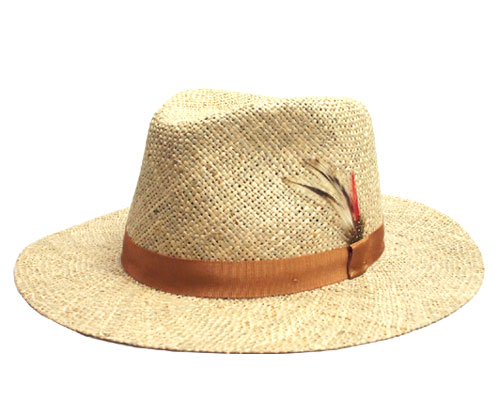 夏らしい素材感で機能性にも優れたストローハット 帽子 麦わら帽 ストロー ニューヨークハット New York Hat 1075 SEA Natural 撥水 レディース 中折れ GRASS ブランド品 テフロン ギフト TRAVELER メンズ 激安セール