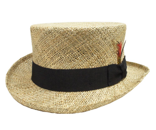 シーグラス素材の珍しいトップハット 帽子 ストロー トップハット ニューヨークハット New York Hat #1050 レディース ギフト Top Sea 紳士 アウトレット Natural 期間限定 Grass メンズ