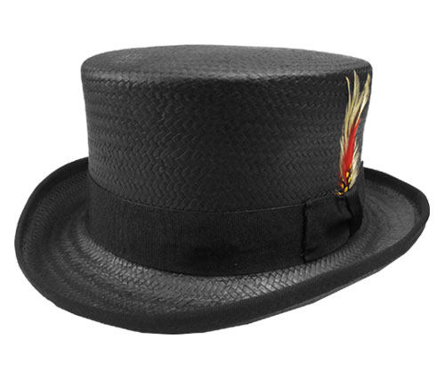珍しいストロー素材のトップハット New York Hat ニューヨーク ハット #2203 売れ筋 Toyo Top Black フォーマル 男女兼用 紳士 レディース パーティ 帽子 ギフト ストロー 春の新作 メンズ 結婚式