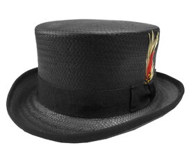 New York Hat ニューヨーク ハット #2203 Toyo Top Hat Black 帽子 ストロー メンズ レディース 男女兼用 ギフト 紳士 結婚式 フォーマル パーティ