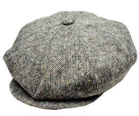 ニューヨークハット　New York Hat　9030　TWEED NEWSBOY　帽子　キャスケット　ツイード　ニュースボーイ　グレー　Grey　紳士　婦人　メンズ　レディース　男女兼用